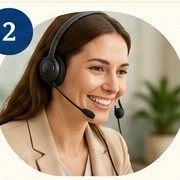 Berater mit Headset